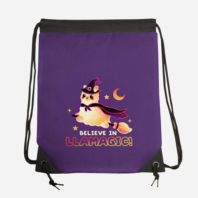 Believe In llamagic-None-Drawstring-Bag-NemiMakeit