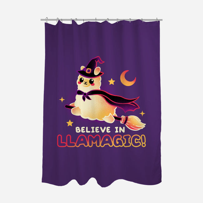 Believe In llamagic-None-Polyester-Shower Curtain-NemiMakeit