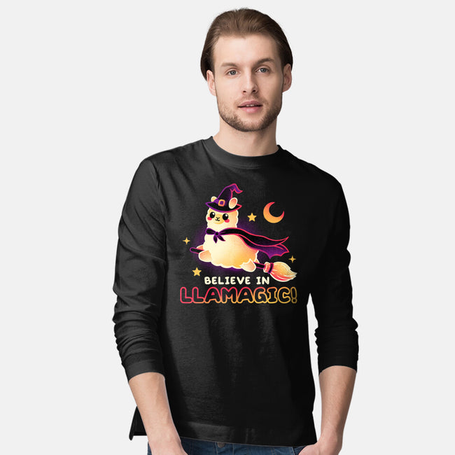 Believe In llamagic-Mens-Long Sleeved-Tee-NemiMakeit