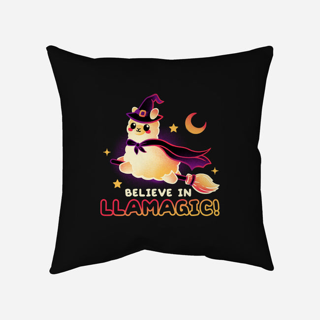 Believe In llamagic-None-Non-Removable Cover w Insert-Throw Pillow-NemiMakeit