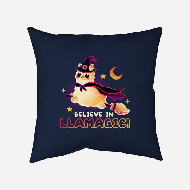 Believe In llamagic-None-Non-Removable Cover w Insert-Throw Pillow-NemiMakeit