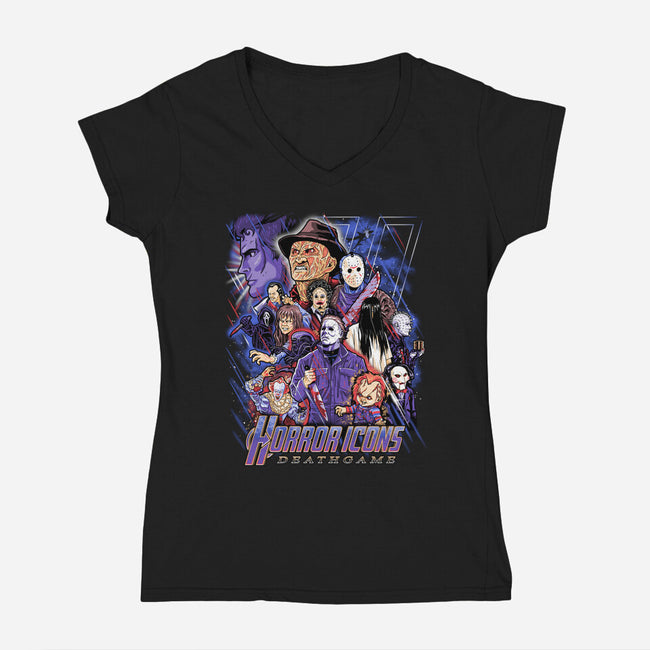 Deathgame-Womens-V-Neck-Tee-PrimePremne