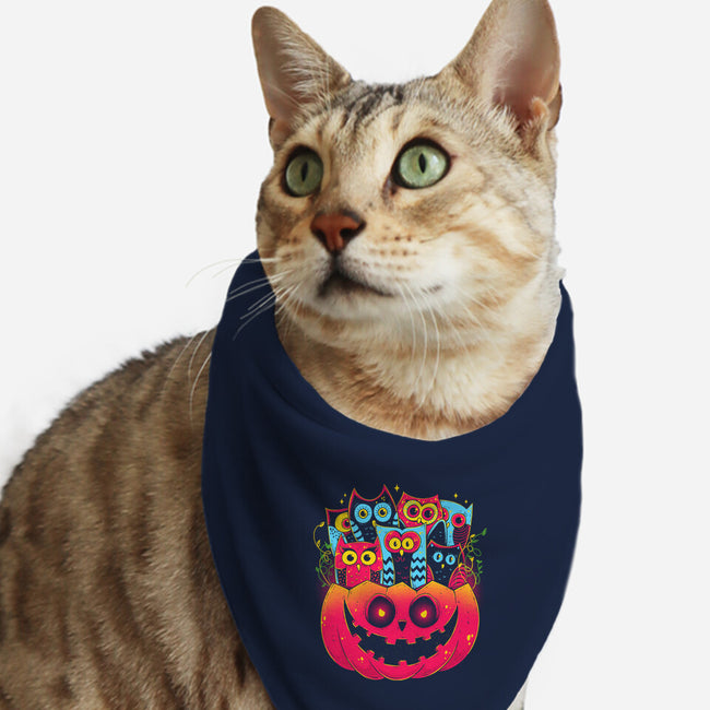 A Bowl Full Of Owls-Cat-Bandana-Pet Collar-GODZILLARGE