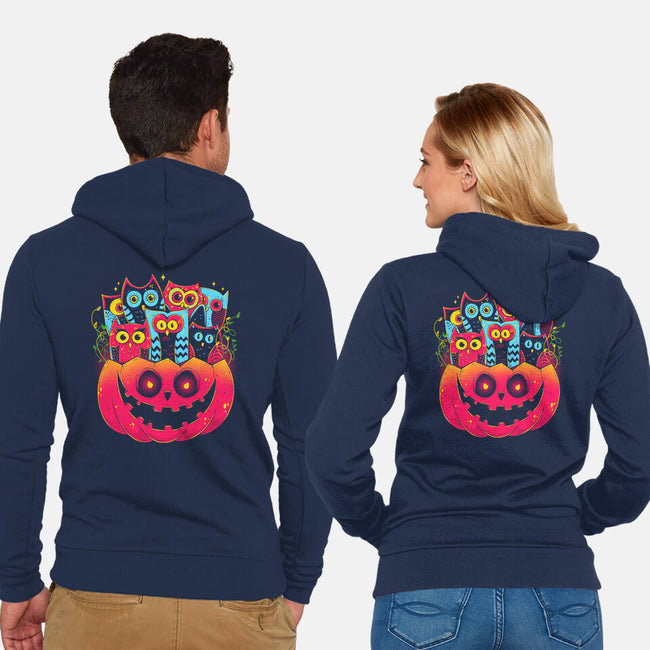 A Bowl Full Of Owls-Unisex-Zip-Up-Sweatshirt-GODZILLARGE