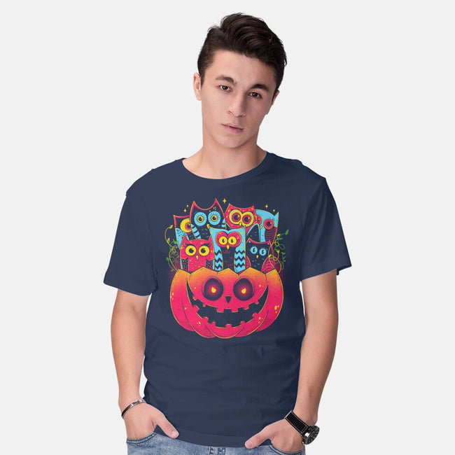 A Bowl Full Of Owls-Mens-Basic-Tee-GODZILLARGE