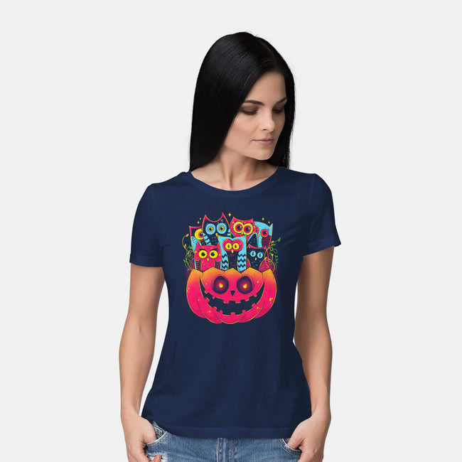 A Bowl Full Of Owls-Womens-Basic-Tee-GODZILLARGE