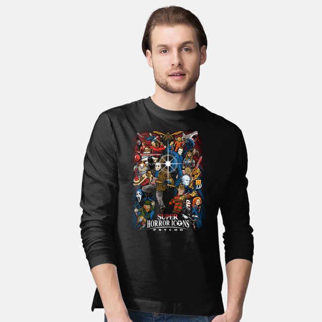 Super Horror Icons-Mens-Long Sleeved-Tee-PrimePremne