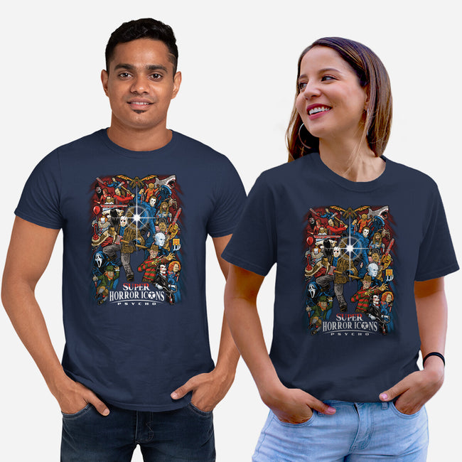 Super Horror Icons-Unisex-Basic-Tee-PrimePremne