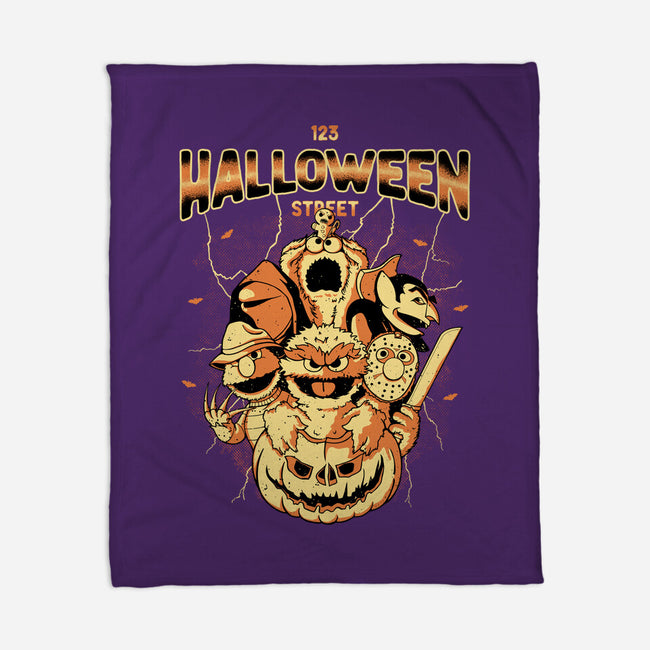 Halloween Street-None-Fleece-Blanket-retrodivision