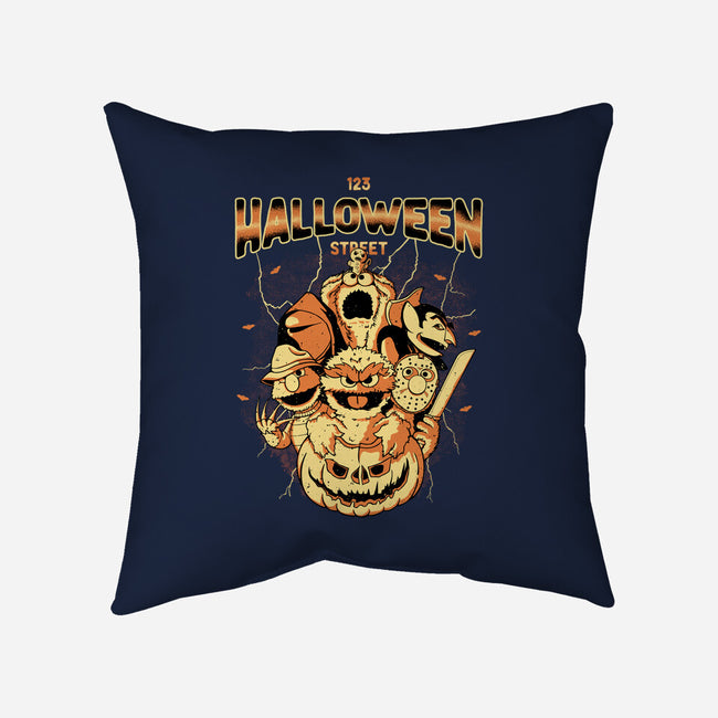 Halloween Street-None-Removable Cover-Throw Pillow-retrodivision