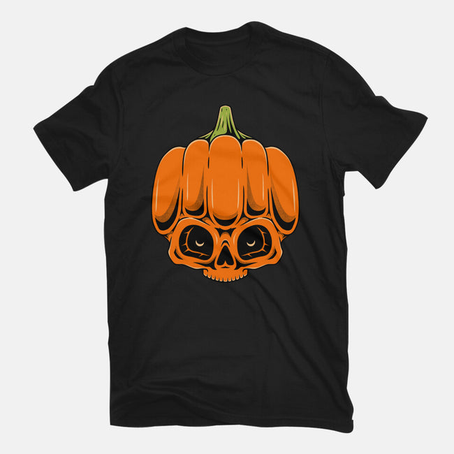 The Pumpkin Skull-Womens-Fitted-Tee-Alundrart