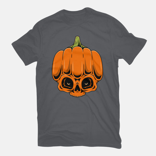 The Pumpkin Skull-Mens-Heavyweight-Tee-Alundrart