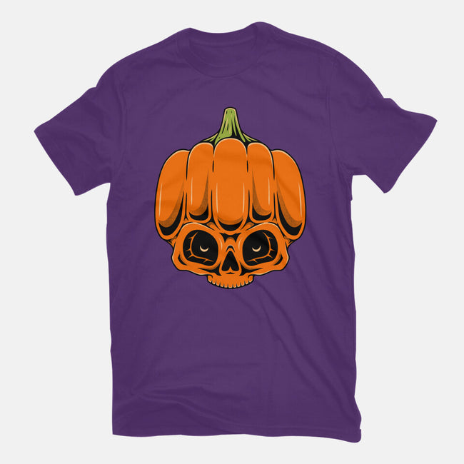 The Pumpkin Skull-Womens-Fitted-Tee-Alundrart