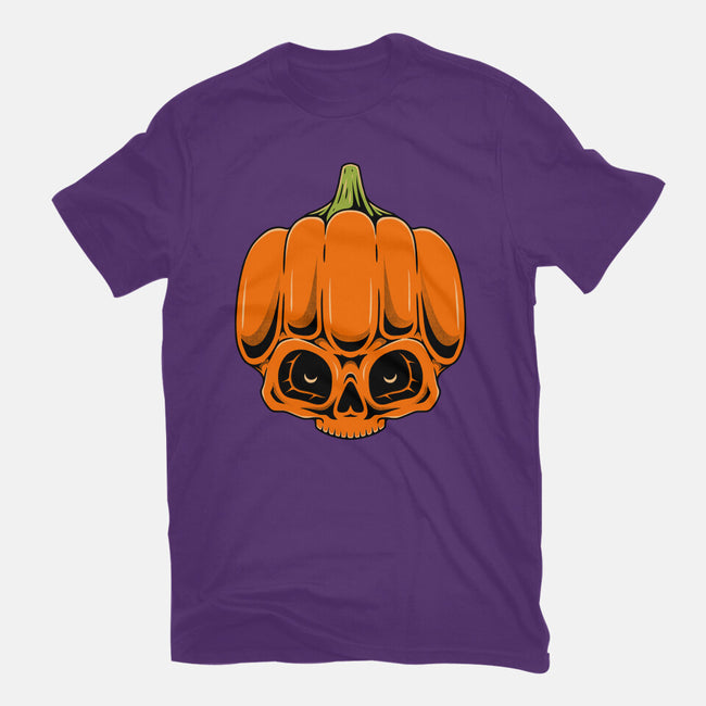 The Pumpkin Skull-Mens-Basic-Tee-Alundrart