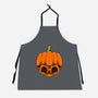 The Pumpkin Skull-Unisex-Kitchen-Apron-Alundrart