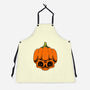 The Pumpkin Skull-Unisex-Kitchen-Apron-Alundrart