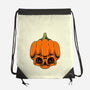 The Pumpkin Skull-None-Drawstring-Bag-Alundrart