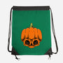 The Pumpkin Skull-None-Drawstring-Bag-Alundrart