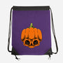 The Pumpkin Skull-None-Drawstring-Bag-Alundrart