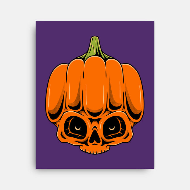 The Pumpkin Skull-None-Stretched-Canvas-Alundrart