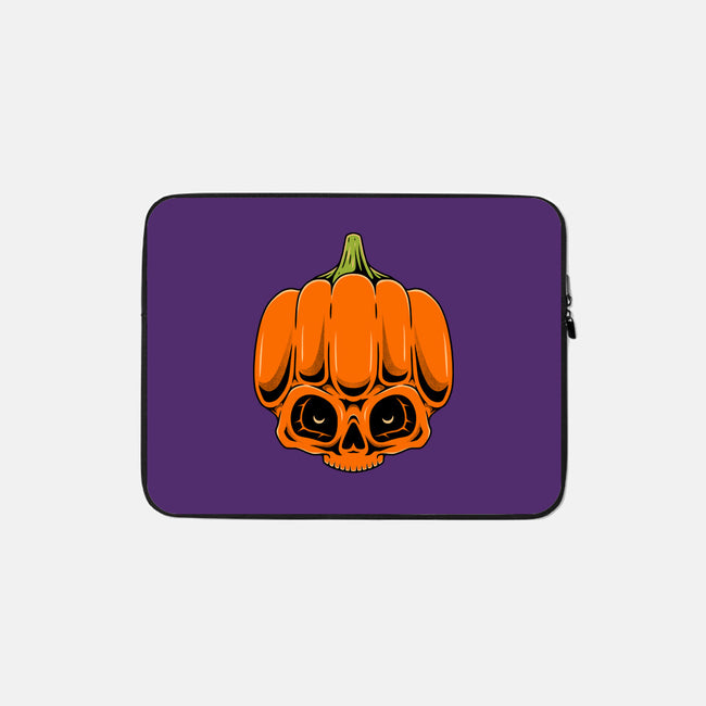 The Pumpkin Skull-None-Zippered-Laptop Sleeve-Alundrart