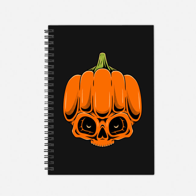 The Pumpkin Skull-None-Dot Grid-Notebook-Alundrart