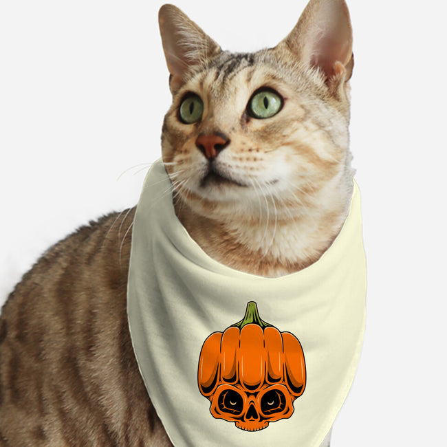 The Pumpkin Skull-Cat-Bandana-Pet Collar-Alundrart