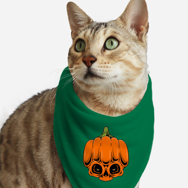 The Pumpkin Skull-Cat-Bandana-Pet Collar-Alundrart