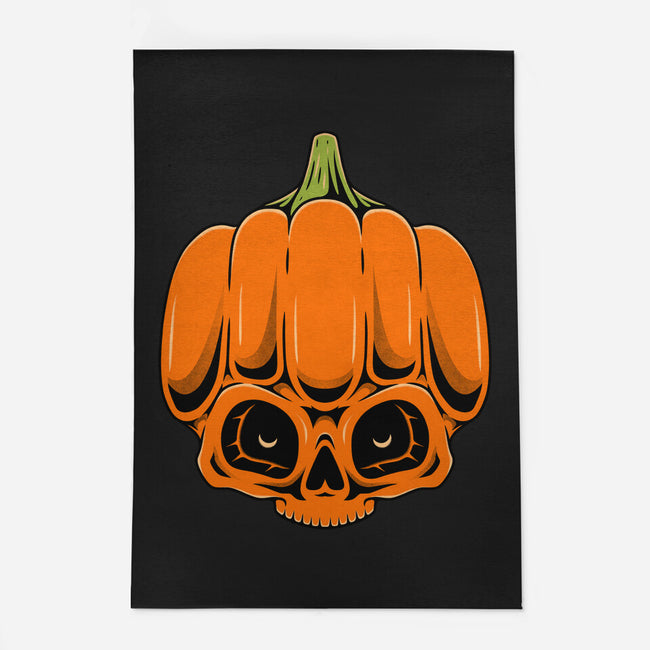 The Pumpkin Skull-None-Outdoor-Rug-Alundrart