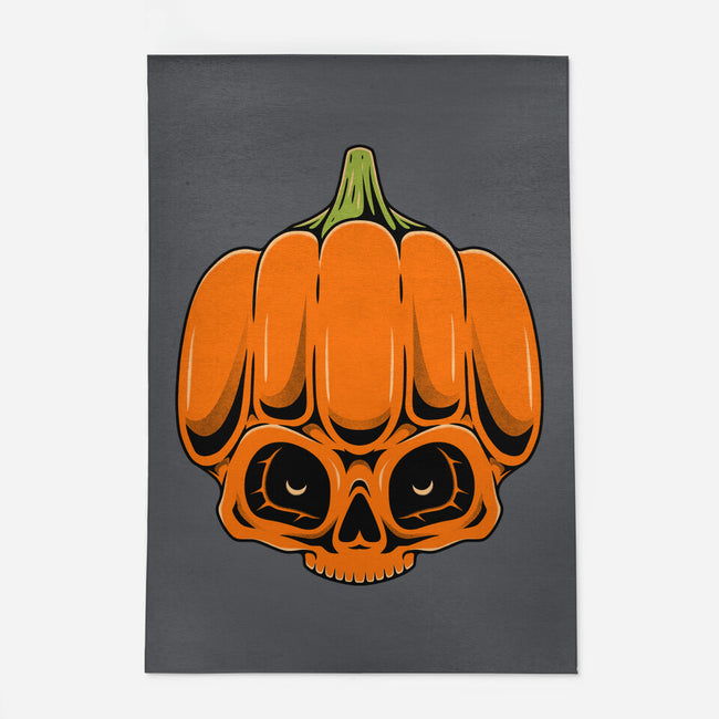 The Pumpkin Skull-None-Outdoor-Rug-Alundrart