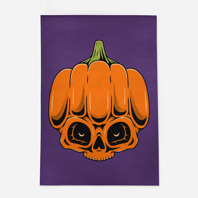 The Pumpkin Skull-None-Outdoor-Rug-Alundrart