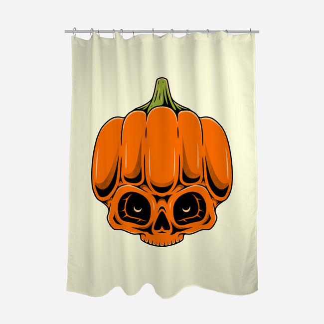 The Pumpkin Skull-None-Polyester-Shower Curtain-Alundrart