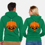 The Pumpkin Skull-Unisex-Zip-Up-Sweatshirt-Alundrart