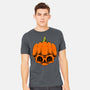 The Pumpkin Skull-Mens-Heavyweight-Tee-Alundrart