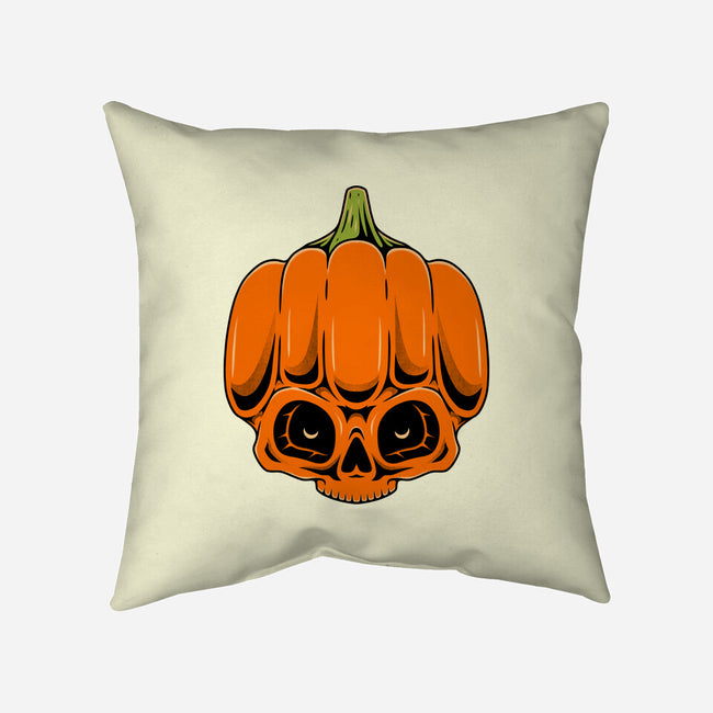 The Pumpkin Skull-None-Non-Removable Cover w Insert-Throw Pillow-Alundrart