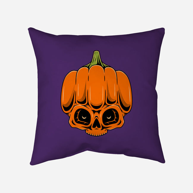 The Pumpkin Skull-None-Removable Cover-Throw Pillow-Alundrart