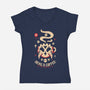 Devil's Coffee-Womens-V-Neck-Tee-Alundrart