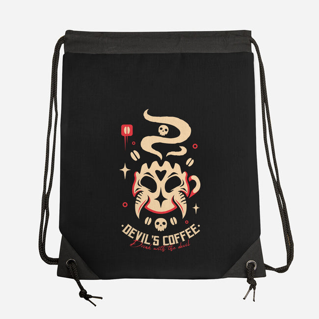 Devil's Coffee-None-Drawstring-Bag-Alundrart