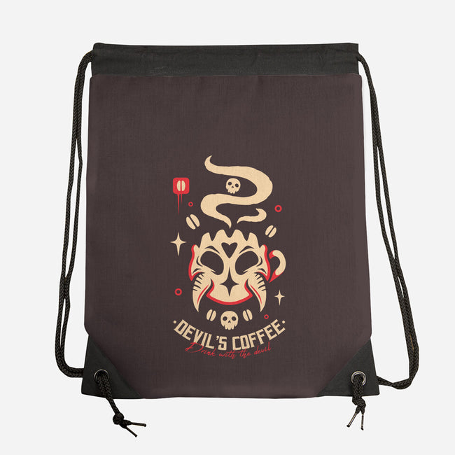 Devil's Coffee-None-Drawstring-Bag-Alundrart