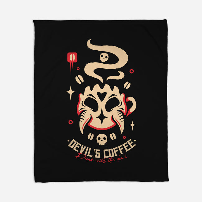 Devil's Coffee-None-Fleece-Blanket-Alundrart