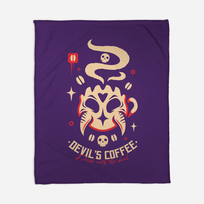 Devil's Coffee-None-Fleece-Blanket-Alundrart