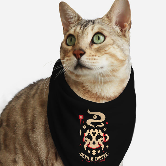 Devil's Coffee-Cat-Bandana-Pet Collar-Alundrart