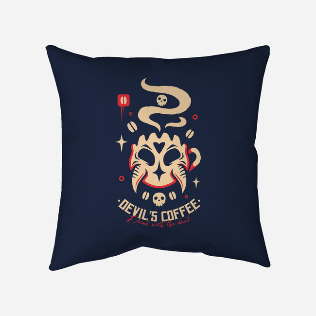 Devil's Coffee-None-Non-Removable Cover w Insert-Throw Pillow-Alundrart