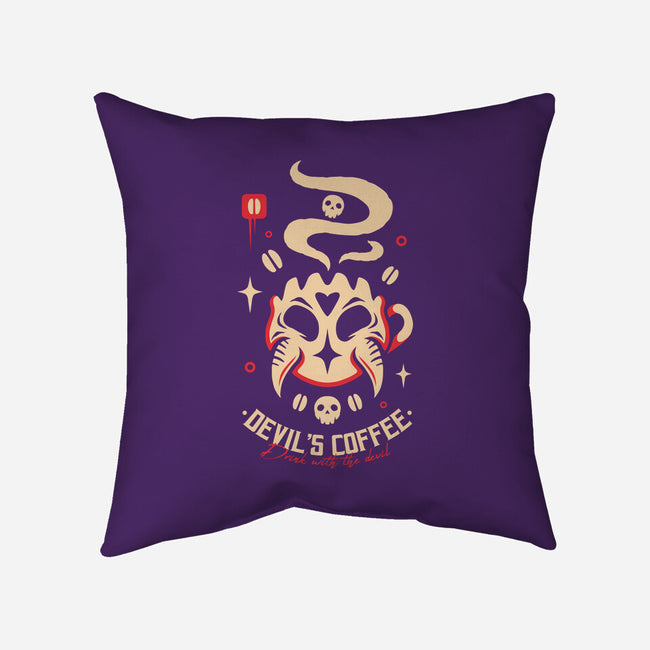 Devil's Coffee-None-Non-Removable Cover w Insert-Throw Pillow-Alundrart