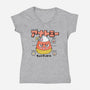 Anatomy Of A Candy Corn-Womens-V-Neck-Tee-Bear Noise