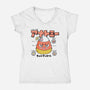 Anatomy Of A Candy Corn-Womens-V-Neck-Tee-Bear Noise