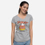 Anatomy Of A Candy Corn-Womens-V-Neck-Tee-Bear Noise