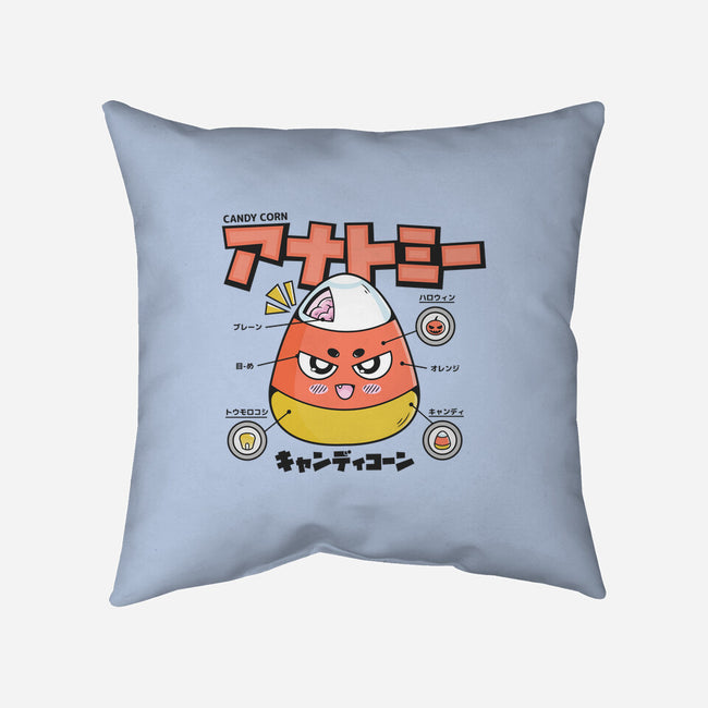 Anatomy Of A Candy Corn-None-Removable Cover-Throw Pillow-Bear Noise