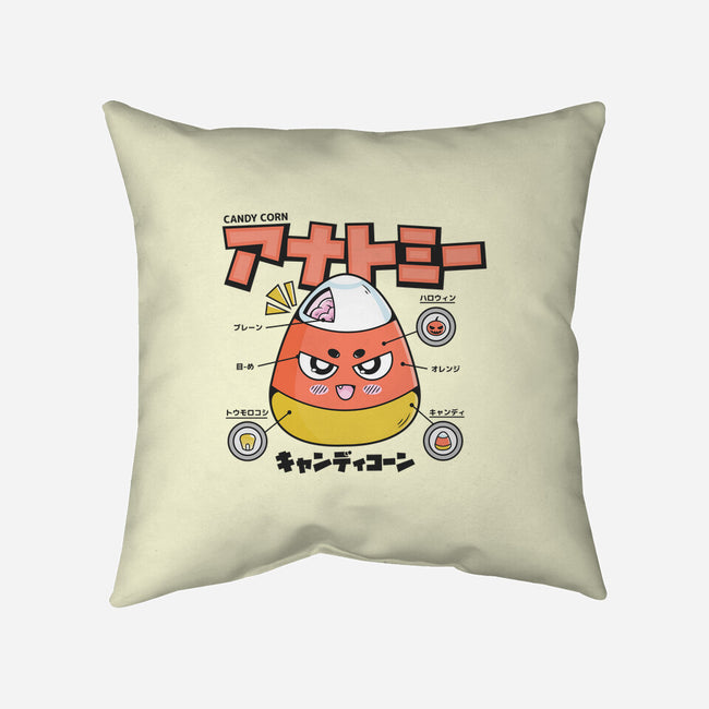 Anatomy Of A Candy Corn-None-Removable Cover-Throw Pillow-Bear Noise