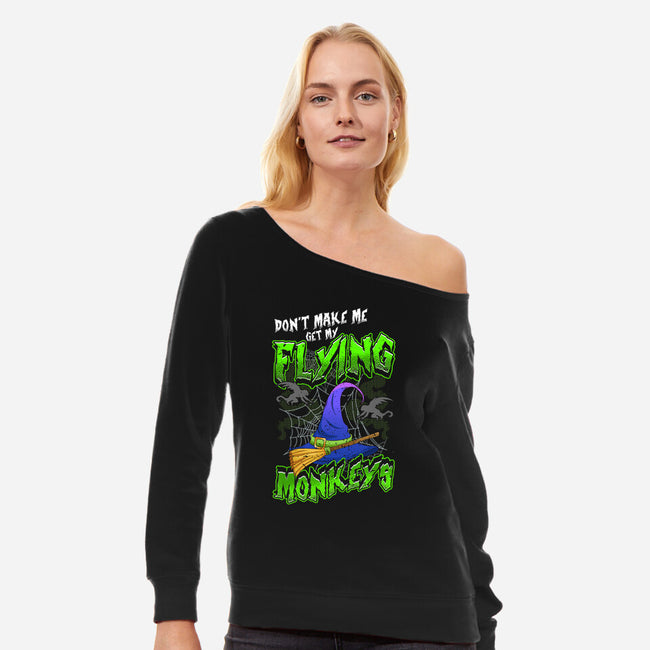 My Flying Monkeys-Womens-Off Shoulder-Sweatshirt-neverbluetshirts